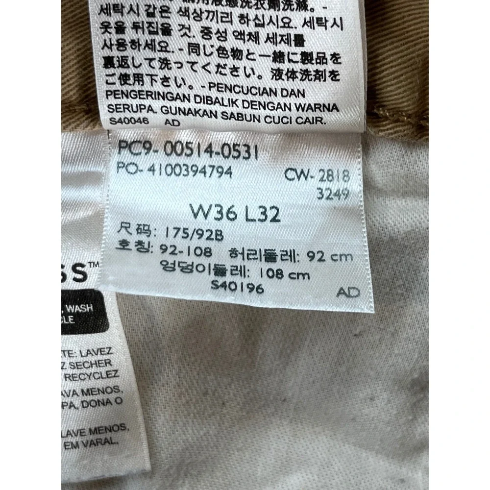 Levis 514 Straight Fit Pants Mens 37x30 Tan Khaki Cotton Twill Trousers Classic